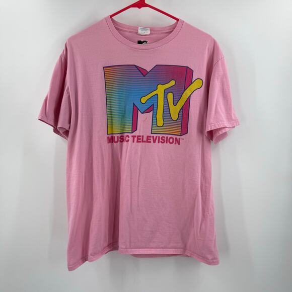 MTV Vintage T-Shirt *Flaws Women's Large Port & Company Ring Spun Fan Favorite - Picture 11 of 11